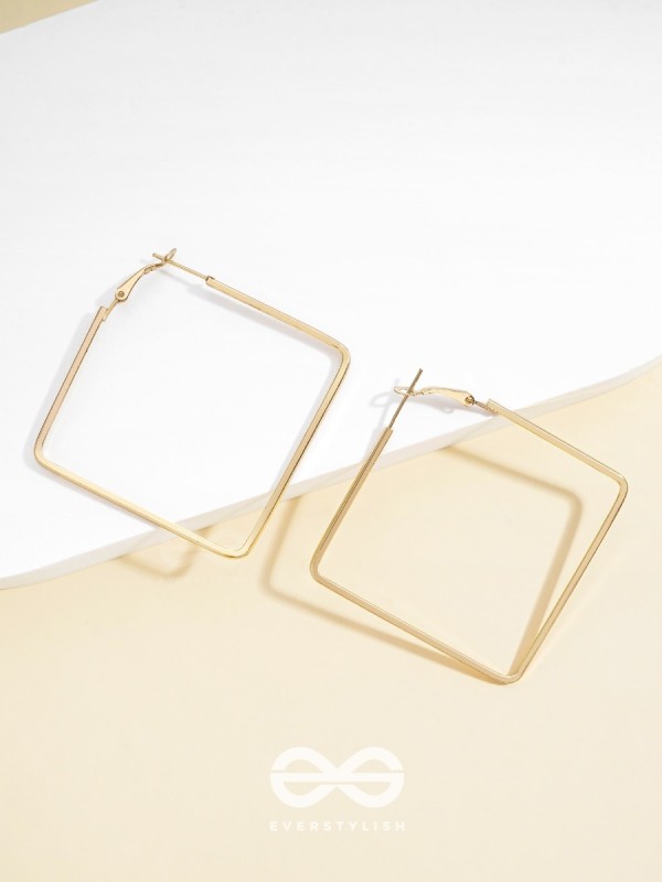 Eternally Stylish Golden Square hoops