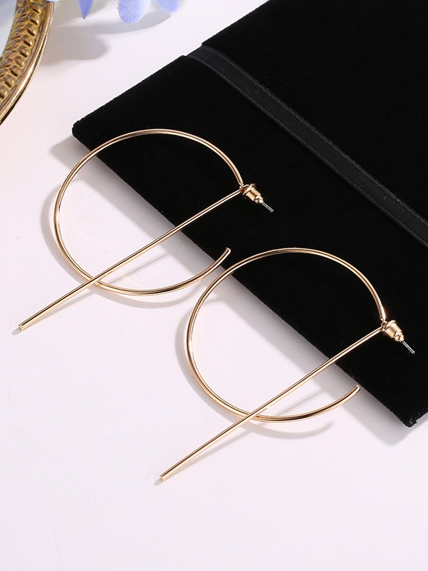 Simply Elegant Golden Geometric Earrings