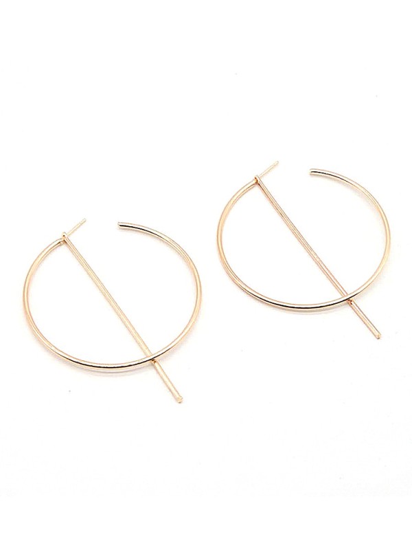 Simply Elegant Golden Geometric Earrings