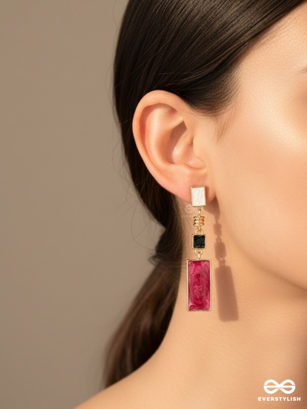 The Mesmerising Indulgence - Elegant Enamel Earrings