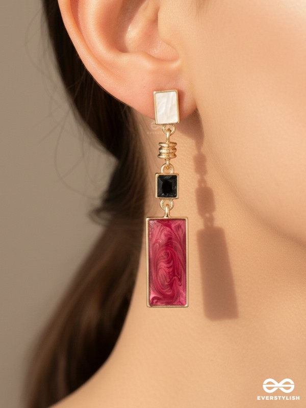 The Mesmerising Indulgence - Elegant Enamel Earrings