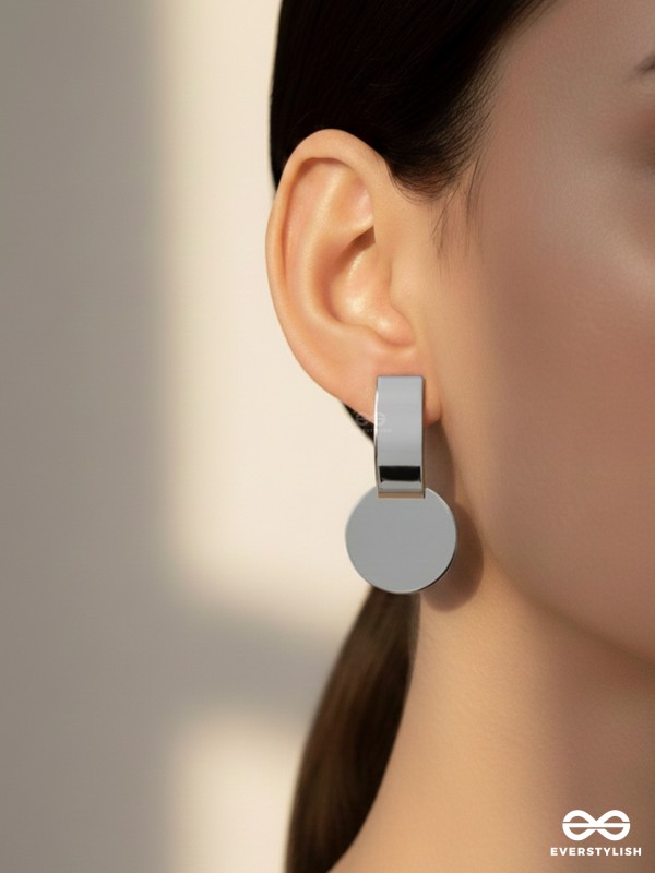 The Chic Geometry (Silver) - Statement Earrings