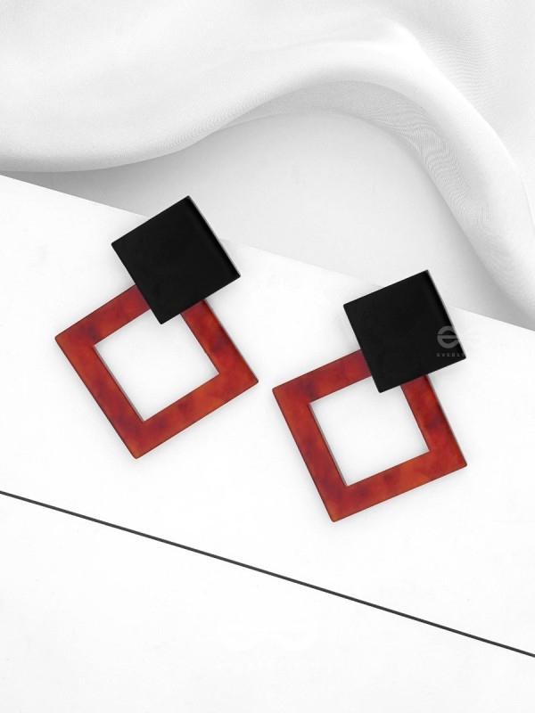 The Geometric Chic - Leopard Acrylic Studs