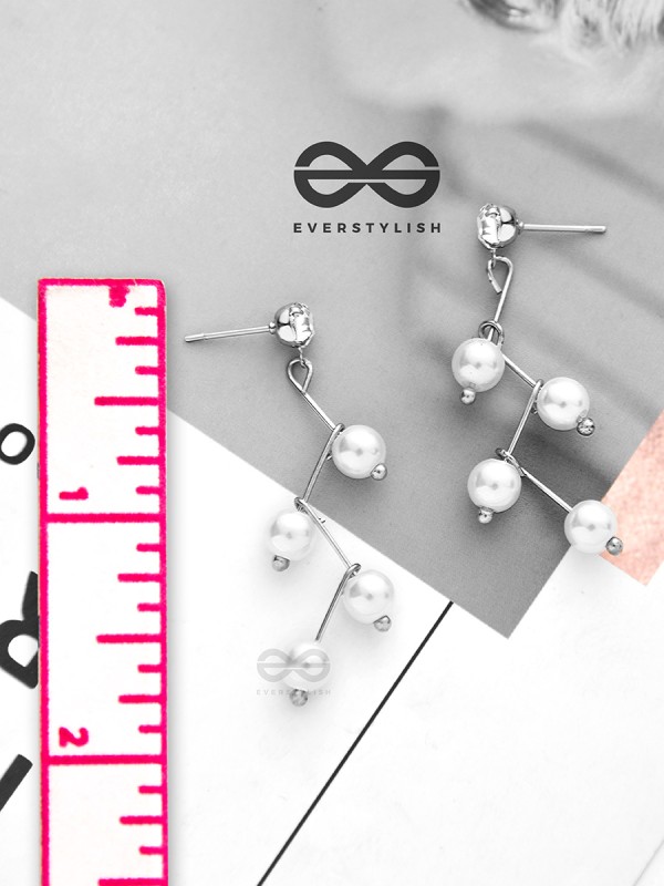 The Elegant Pearl Branches (Silver) - Casual Dangling Earrings