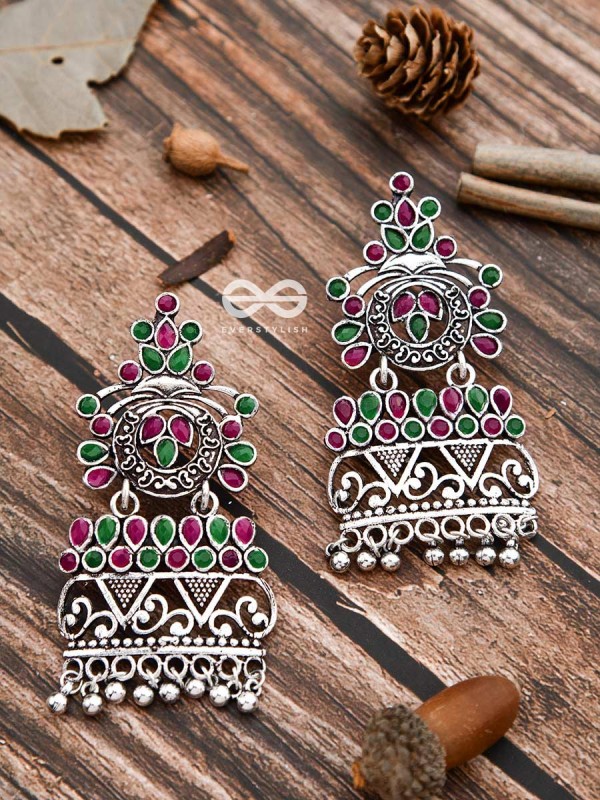 A Royal Delight - Ruby-Emerald Multicolour - The Embellished Oxidised Collection