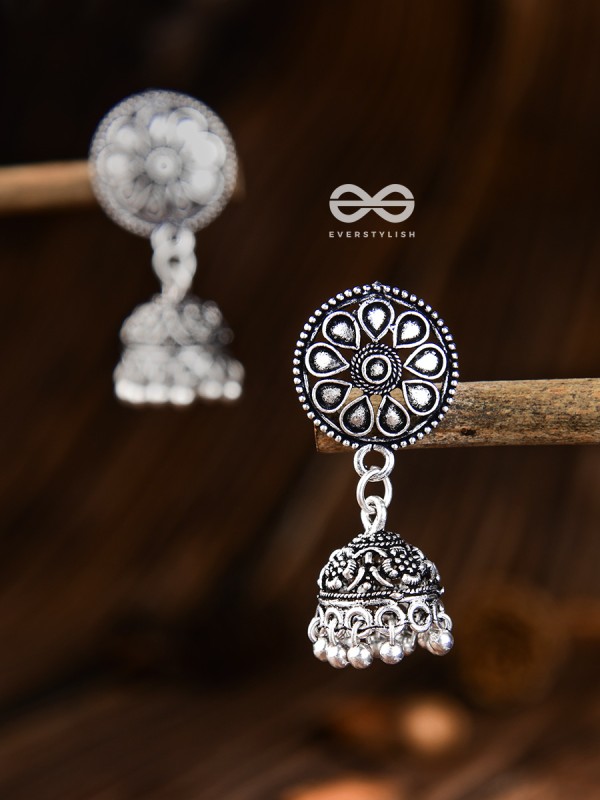 Little Circular Intricate Jhumkis - Tiny Trinket Earrings