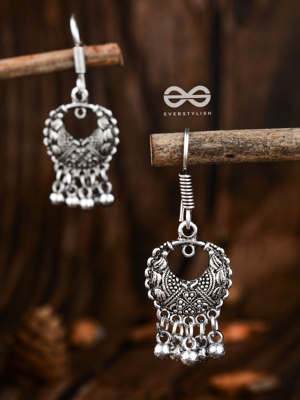 The Little Motifs - Oxidised Dangler Earrings