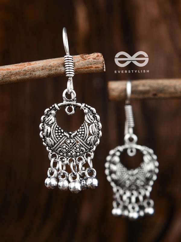 The Little Motifs - Oxidised Dangler Earrings