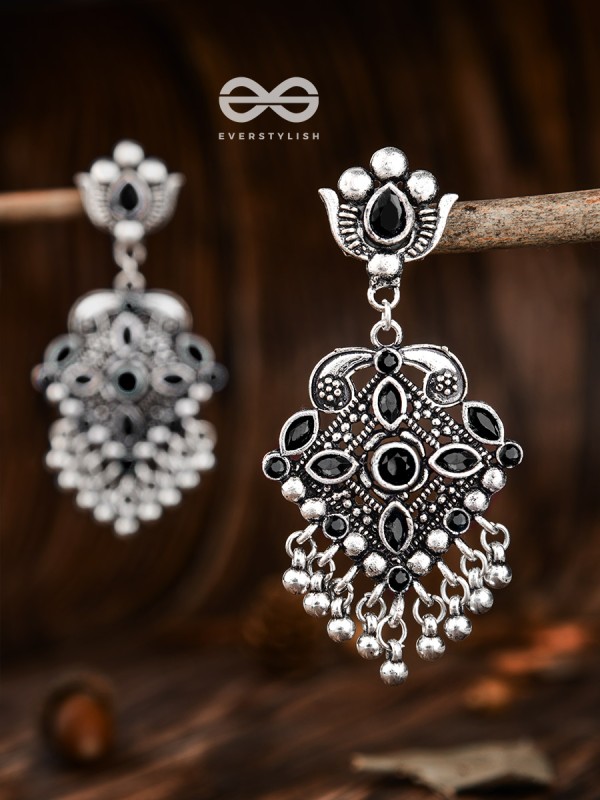 The Geometric Statement Makers (Onyx Black) - Embellished Oxidised Collection