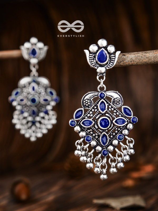 The Geometric Statement Makers (Sapphire Blue) - Embellished Oxidised Collection