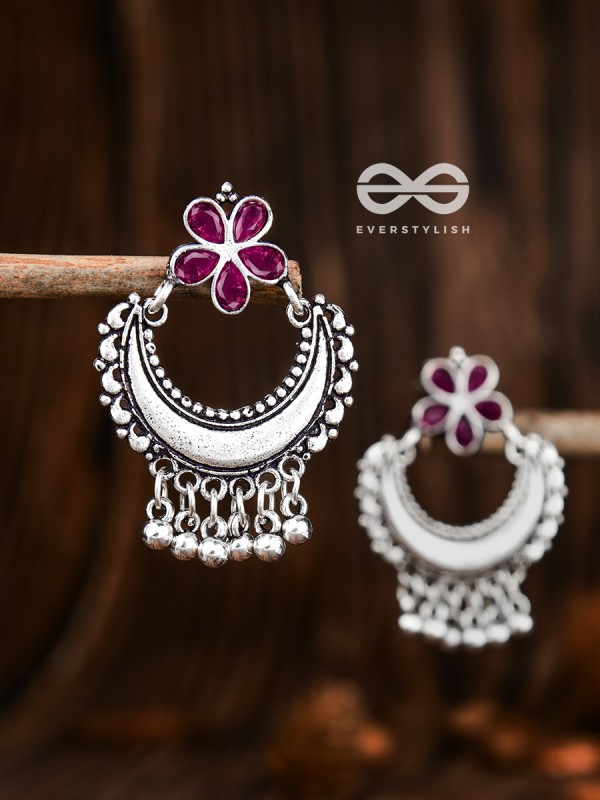 The Floral Moon - Ruby Red - The Embellished Oxidised Collection