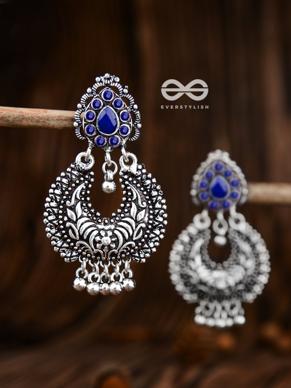 The Droplet Motifs - Sapphire Blue - The Embellished Oxidised Collection