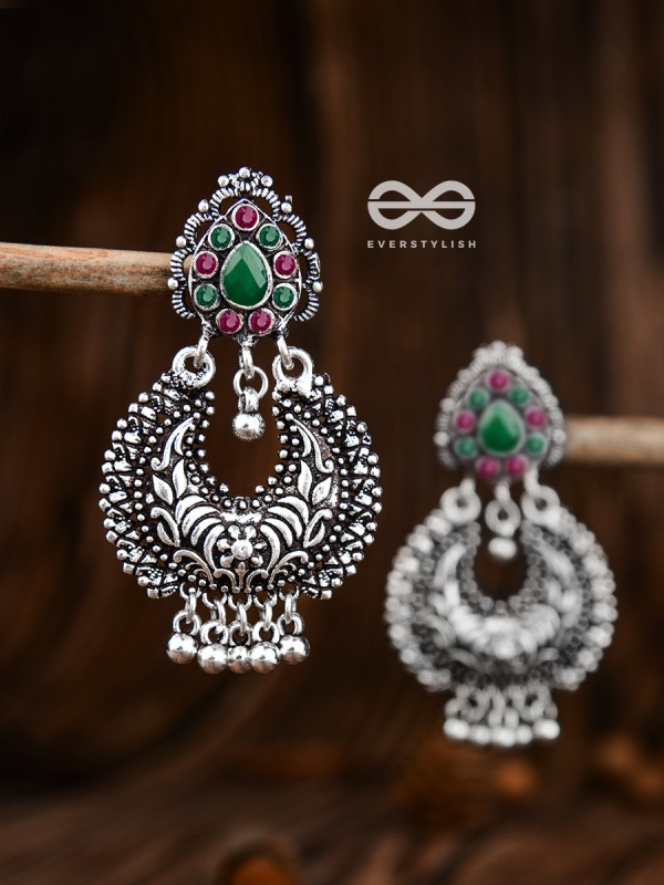 The Droplet Motifs - Ruby Emerald - The Embellished Oxidised Collection
