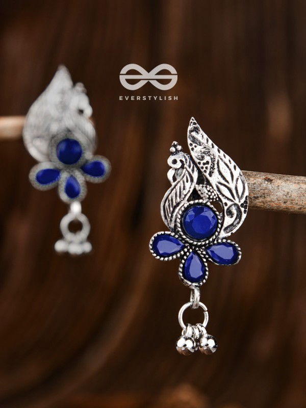 The Boho Peacocks (Sapphire Blue) - The Embellished Oxidised Collection
