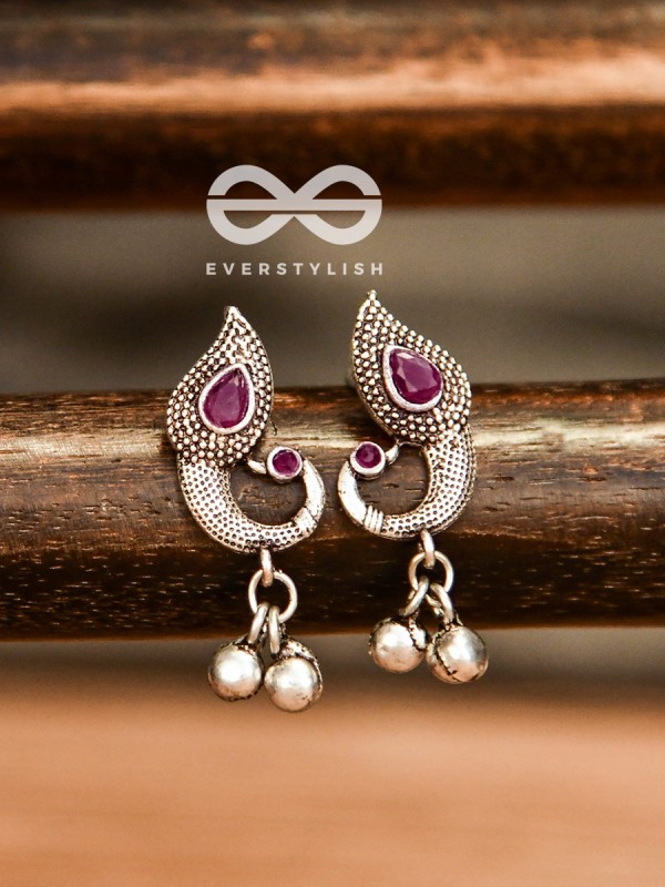 The Vintage Peacocks (Ruby Red) - The Melodious Ghungroo Collection