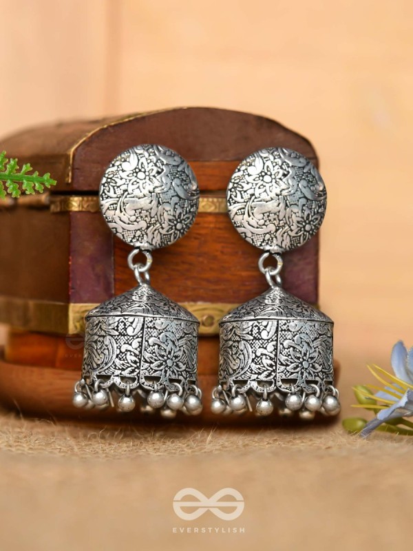 The Intricate Sophistication - Oxidised Boho Earrings