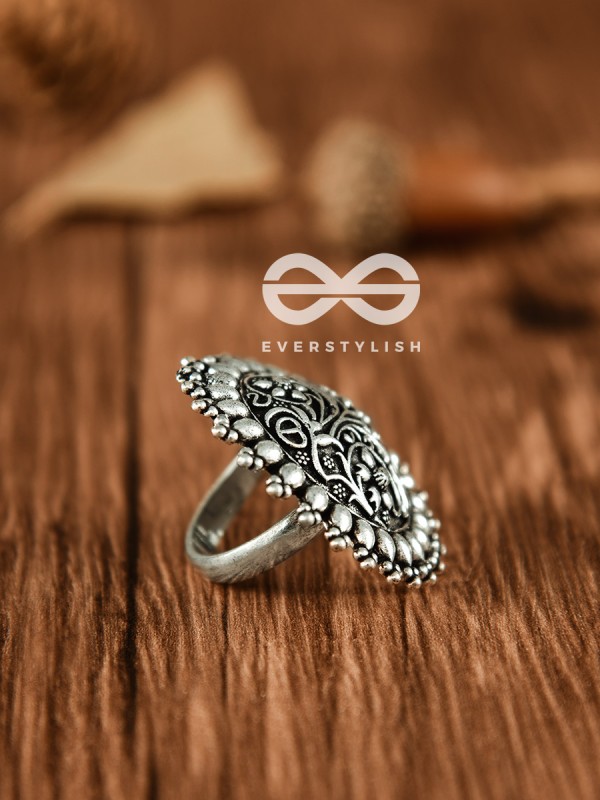 The Nature Connect - Oxidised Boho Ring