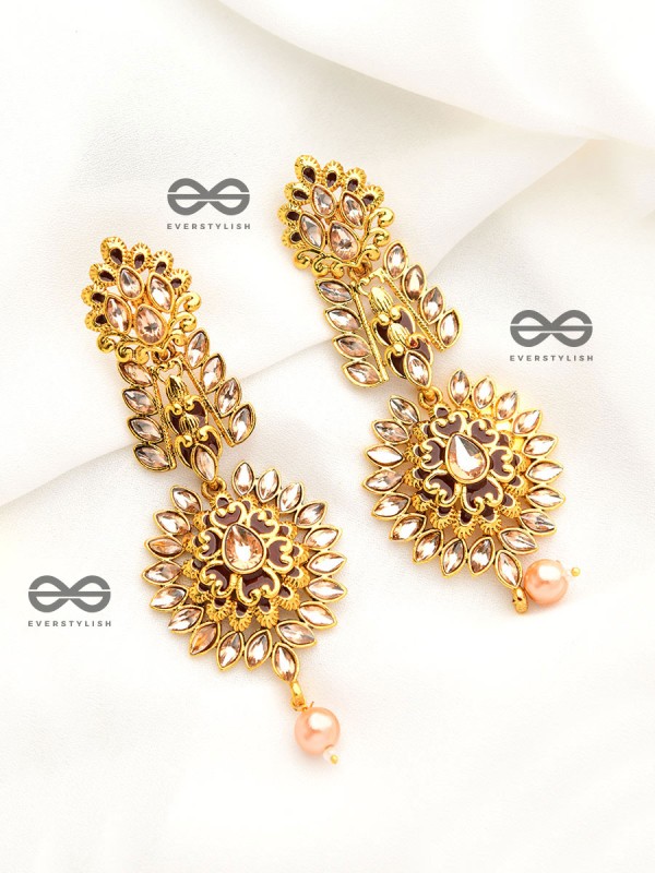 The Marvellous Meenakari Collection - Vaani Earrings - Charcoal Black