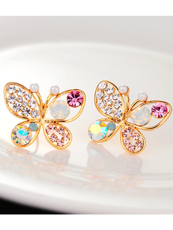Dazzling Multi Hued Butterfly earrings