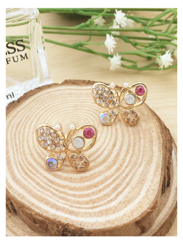 Dazzling Multi Hued Butterfly earrings