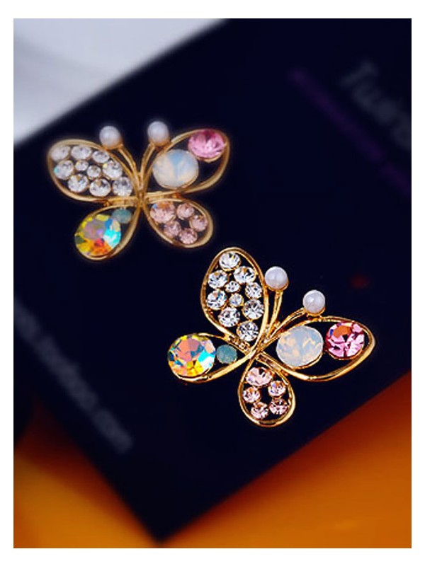 Dazzling Multi Hued Butterfly earrings