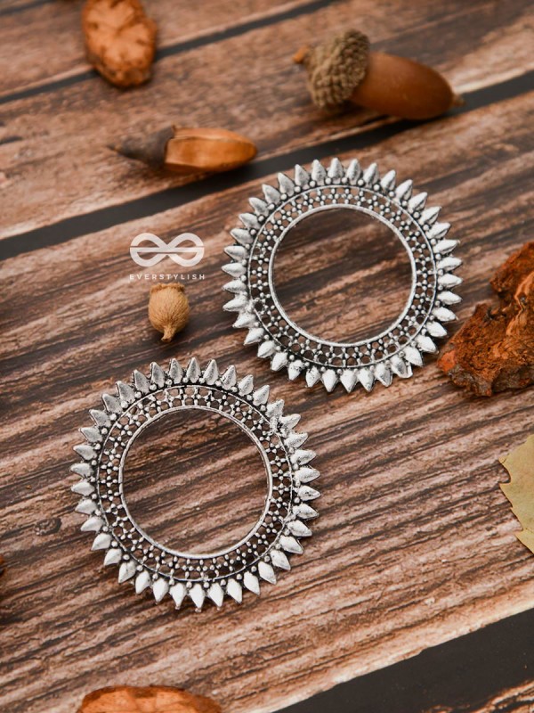 The Bohemian Sun - Oxidised Boho Earrings