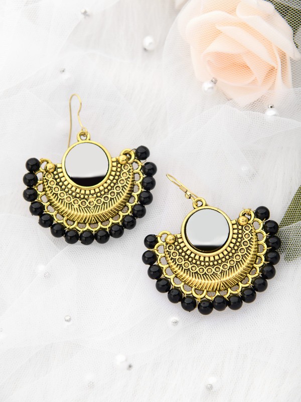 The Elegant Tribals - Golden Oxidised Earrings