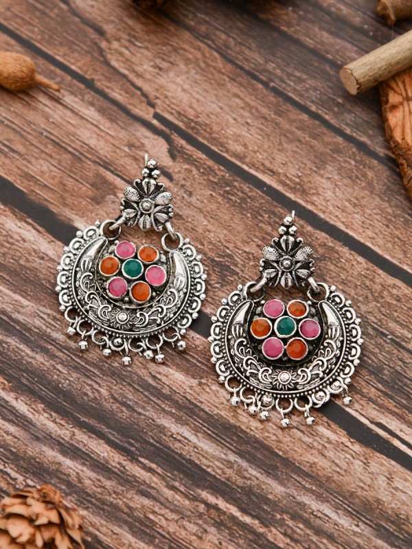 The Peppy Touch - Oxidised Boho Earrings