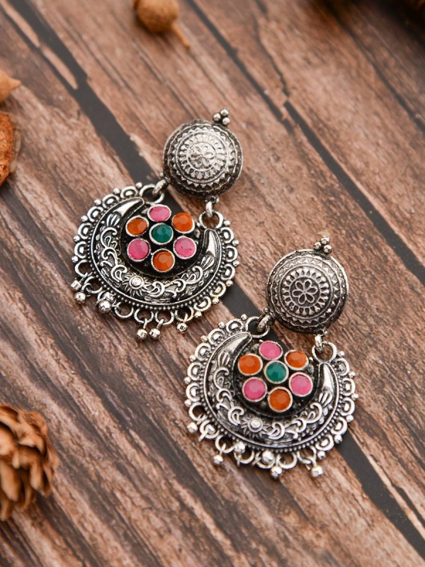 The Peppy Touch - Oxidised Boho Earrings