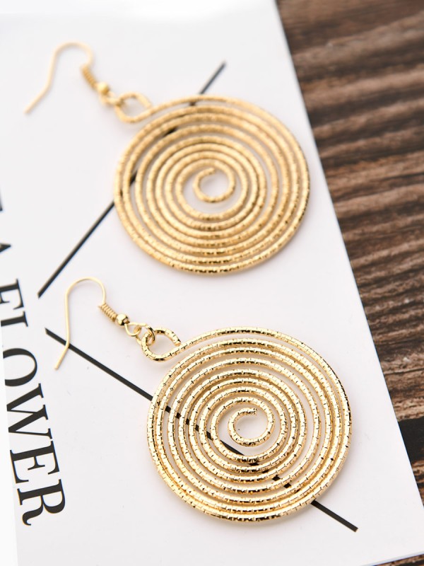 The Shimmery Hypnosis - Golden Elegant Earrings