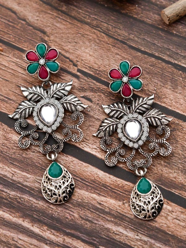 The Inspired By Nature - Oxidised Boho Earrings