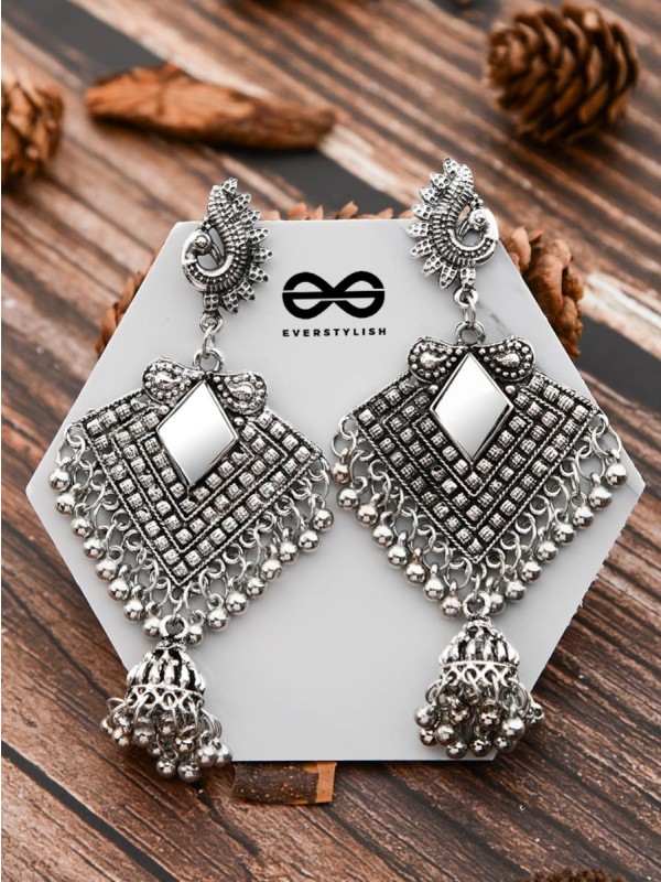 The Artistic Delight - Oxidised Boho Earrings