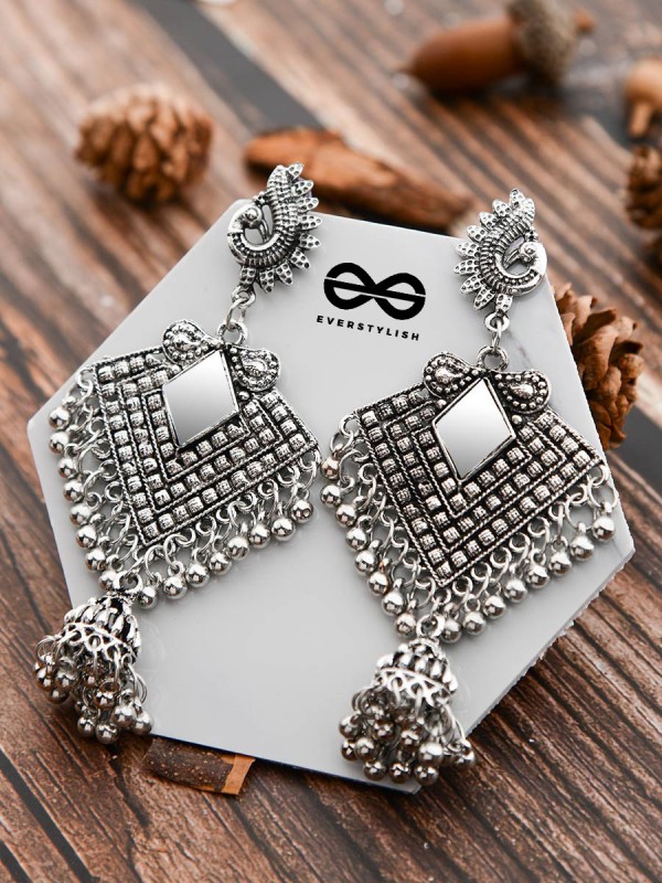 The Artistic Delight - Oxidised Boho Earrings
