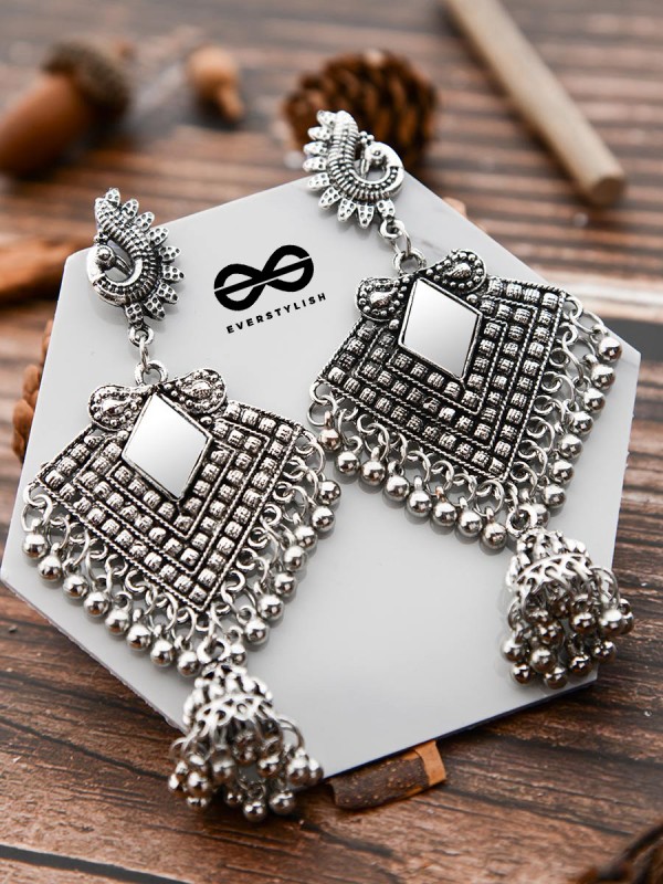 The Artistic Delight - Oxidised Boho Earrings