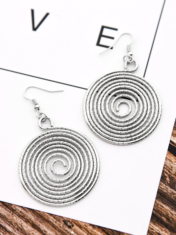 The Shimmery Hypnosis - Silver Elegant Earrings