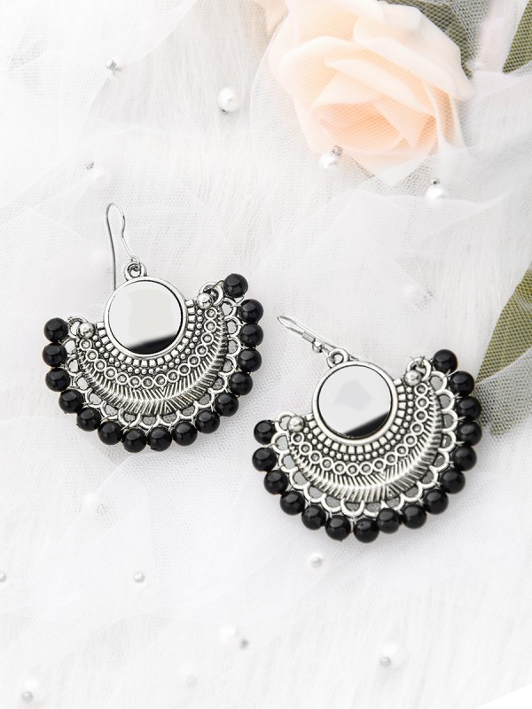 The Elegant Tribals - Silver Oxidised Earrings