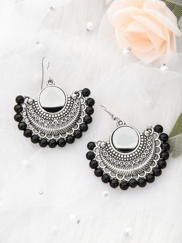 The Elegant Tribals - Silver Oxidised Earrings