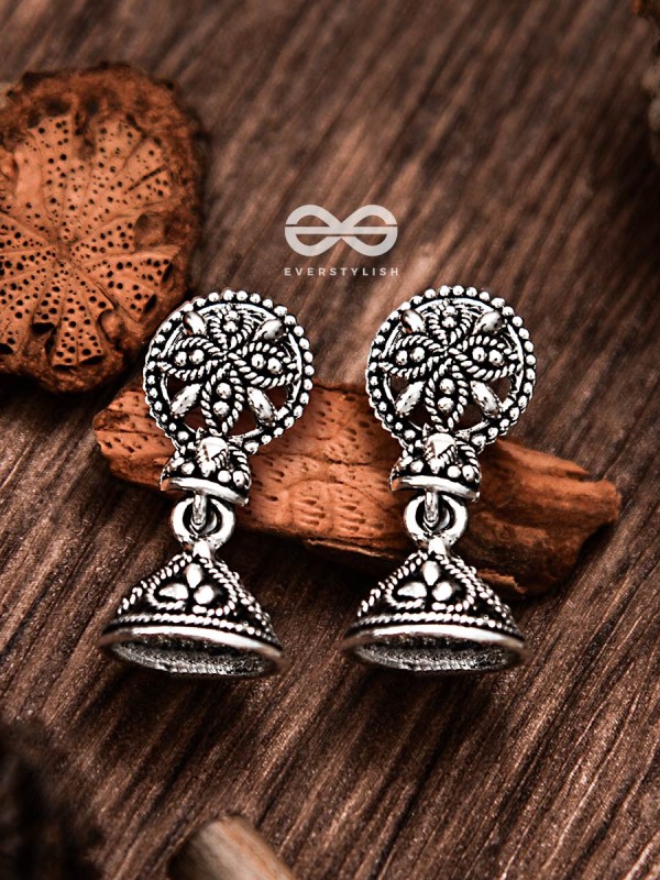 The Little Circled Jhumkis - Tiny Trinket Earrings