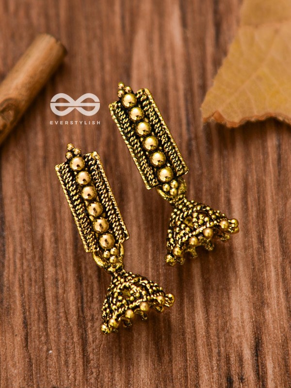 The Bohemian Delight (Golden) - Tiny Trinket Earrings