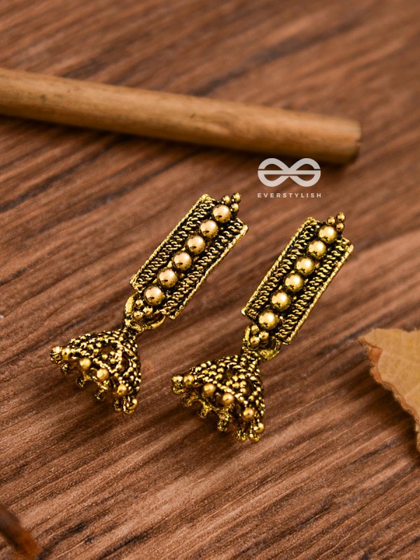 The Bohemian Delight (Golden) - Tiny Trinket Earrings