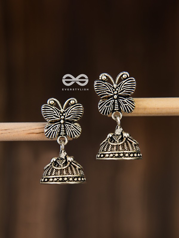 The Little Butterfly Jhumkis - Tiny Trinket Earrings