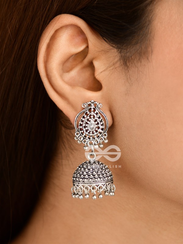 The Absolute Boho - Oxidised Statement Jhumkas