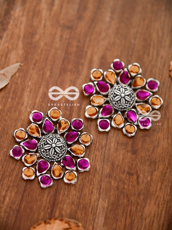The Bohemian Marvels (Orange-Pink) - Embellished Oxidised Collection