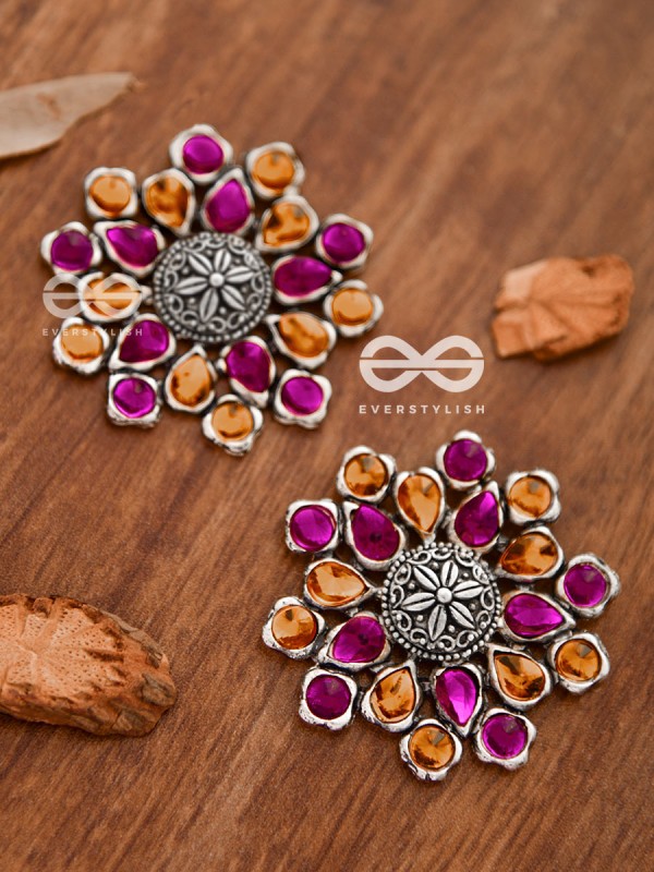 The Bohemian Marvels (Orange-Pink) - Embellished Oxidised Collection