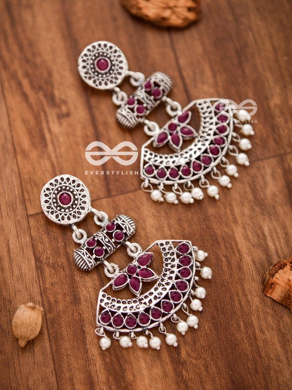 The Bohemian Elegance (Ruby Red) - Embellished Oxidised Collection