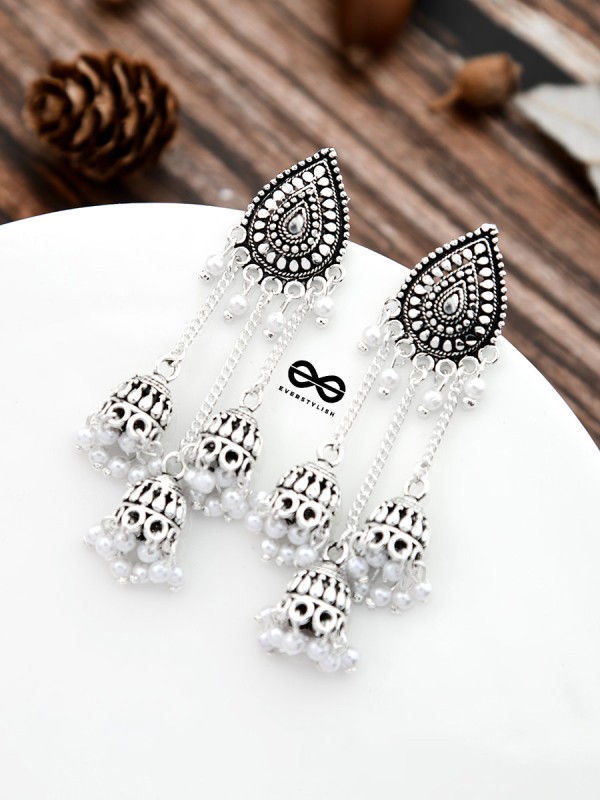 The Intricate Droplet - Triple Boho Jhumkis