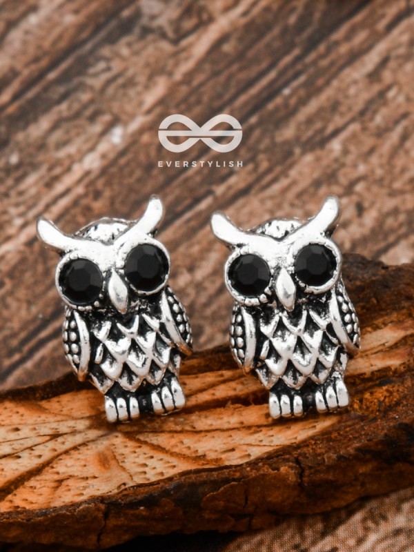 The Little Embellished Owls - Tiny Trinket Earrings
