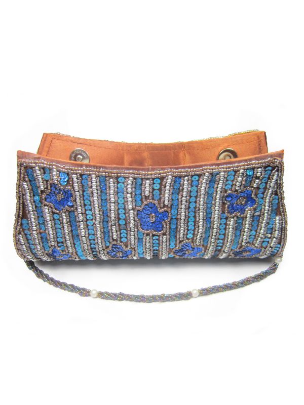 Blue Ethnic Clutch