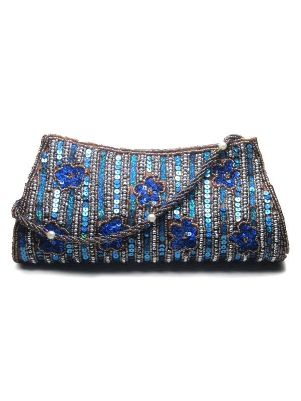 Blue Ethnic Clutch