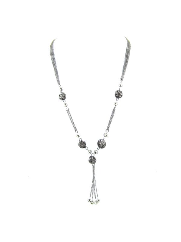 Grey Ball Necklace